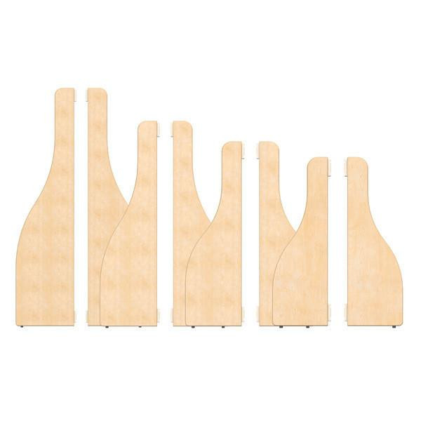 Jonti-Craft Stabilizer Wing Pair for KYDZ Suite® Classroom Dividers, beige wooden stabilizer wings for classroom divider stability.