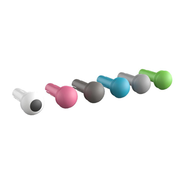 Flash Furniture Bright Beginnings Pastel Peg Accessory Pack for Modular STEAM Wall Systems - 512 Pack, set of colorful pastel plastic pegs in white, pink, gray, blue, and green.