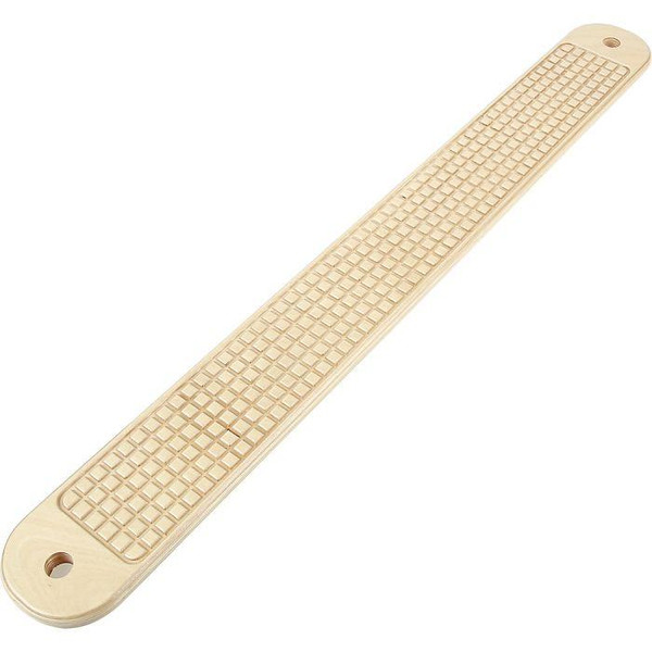 Moje Bambino Small Check Balance Board, extended wooden balancing board with small checkered surface for children