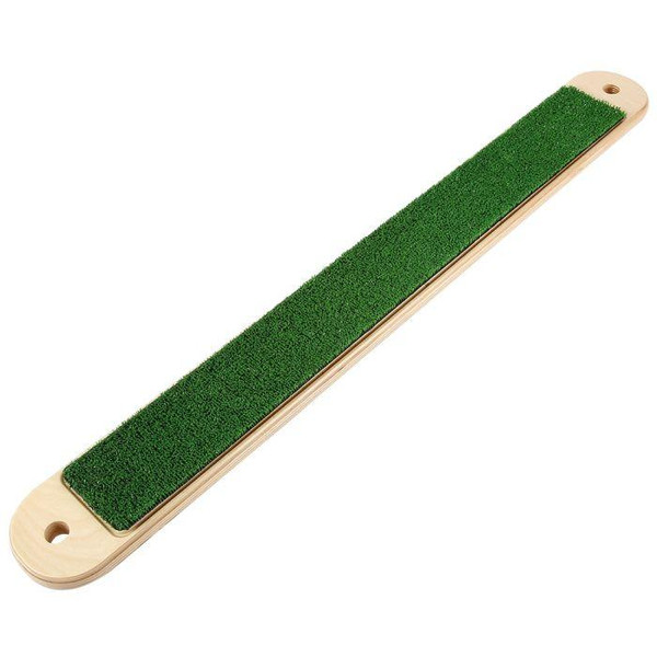 Moje Bambino Grass Balance Board, wooden balance board with green artificial grass surface for children's balance training.