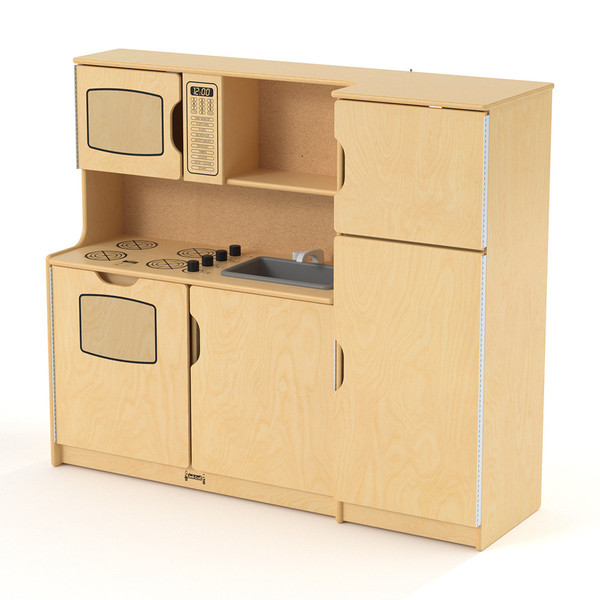 Kids All-In-One Wooden Play Kitchen Set