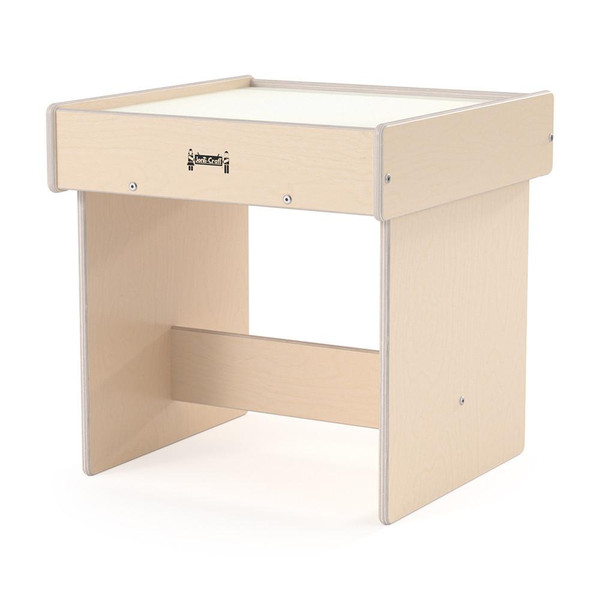 Jonti-Craft White Wood Light Box Table, a children’s learning table with a lighted display surface and sturdy wooden construction.