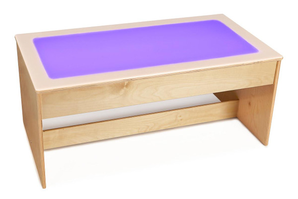 Jonti-Craft Large Light Table - Multicolored, wooden educational light table with a purple illuminated surface.