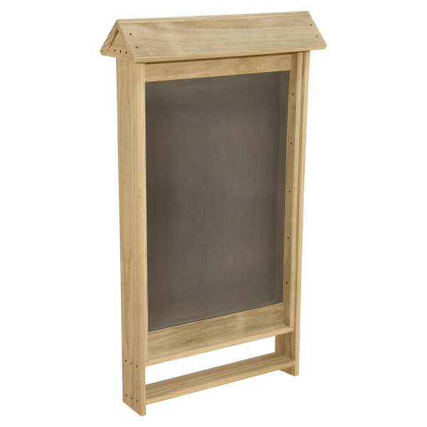 Wood Designs Junior Outdoor Thunderwall, wooden outdoor chalkboard with a natural finish and sturdy frame.