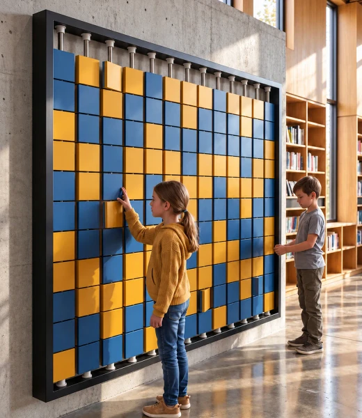 Mosaico Wall with Large Squares STEM Wall Activity