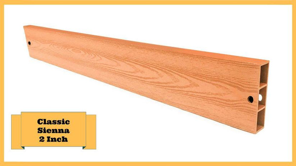 Frame It All Classic Sienna 4ft Straight Snap-Lock Board 2" Profile, wooden-looking construction with snap-lock design for easy assembly.
