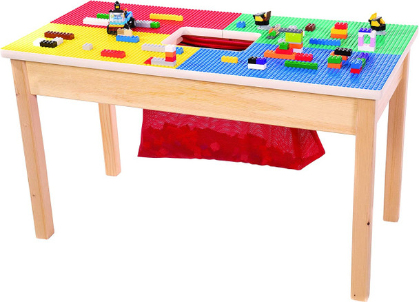 Synergy Management Fun Builder Wooden Lego Table - 32" x 16" - BTS16SG