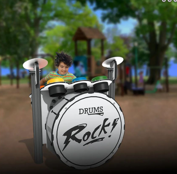 Playground Prodigy Rock Star Outdoor Playground Drum Kit - FAHFIMUDMKT-AL-WP
