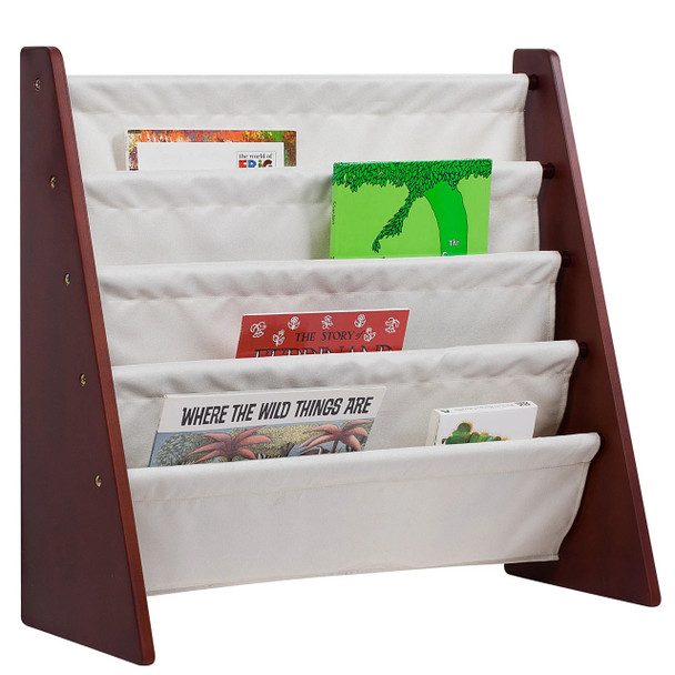 Wildkin Sling Book Shelf - Cherry w/ Tan - SBS00287