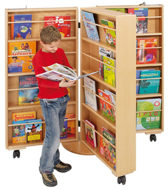 Mobile Turning Book Library with child