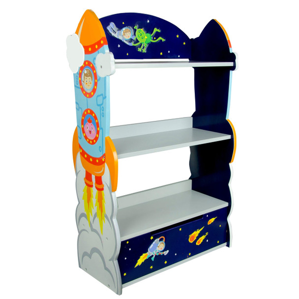 Fantasy Fields Kids Wooden Outer Space Bookshelf with Drawer - TD-12220A