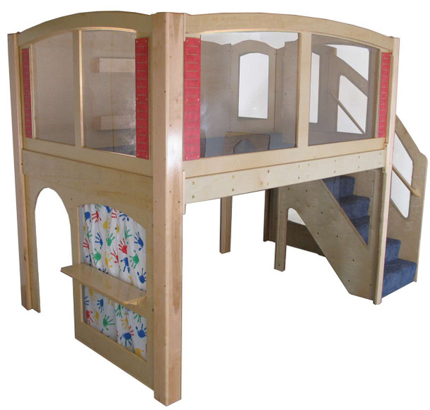 Strictly For Kids Mainstream Explorer 25 Preschool Wave Play Loft - Steps on Right - SF5025R