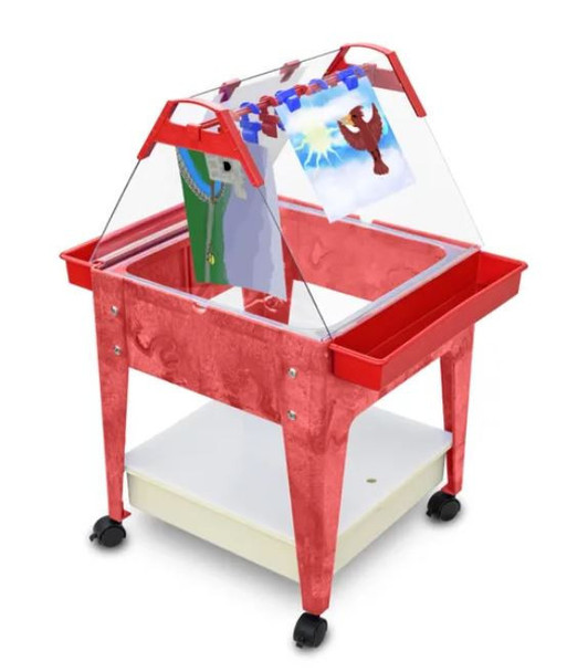 Childbrite Youth Mobile Sand and Water Activity Center Art Easel - 24" Tall - S13624