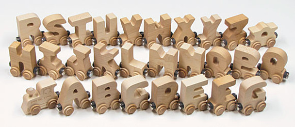 Maple Landmark Natural Finish Wooden Alphabet Train - MLM-10491