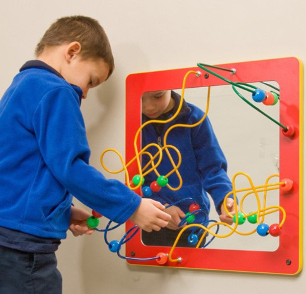 Playscapes Mirror and Bead Wall Game - Red - 20-MRW-002