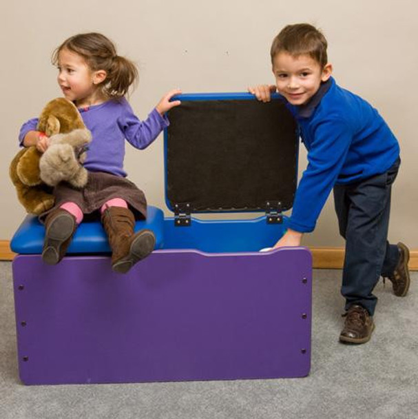 Playscapes Double Seat Wooden Toy Box Chest - 20-TBD-000