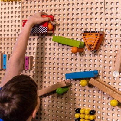 Kidworx Turbo Trax Raceway Wall Ball Run – Build, Race & Explore STEM ...