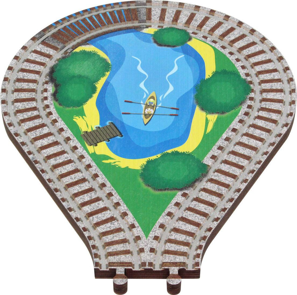 Wooden Train Tracks - Buildable Track Pieces for Train Play