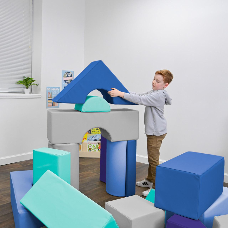 Tranquility Large Foam Building Blocks - Set of 35 Soft Play Blocks