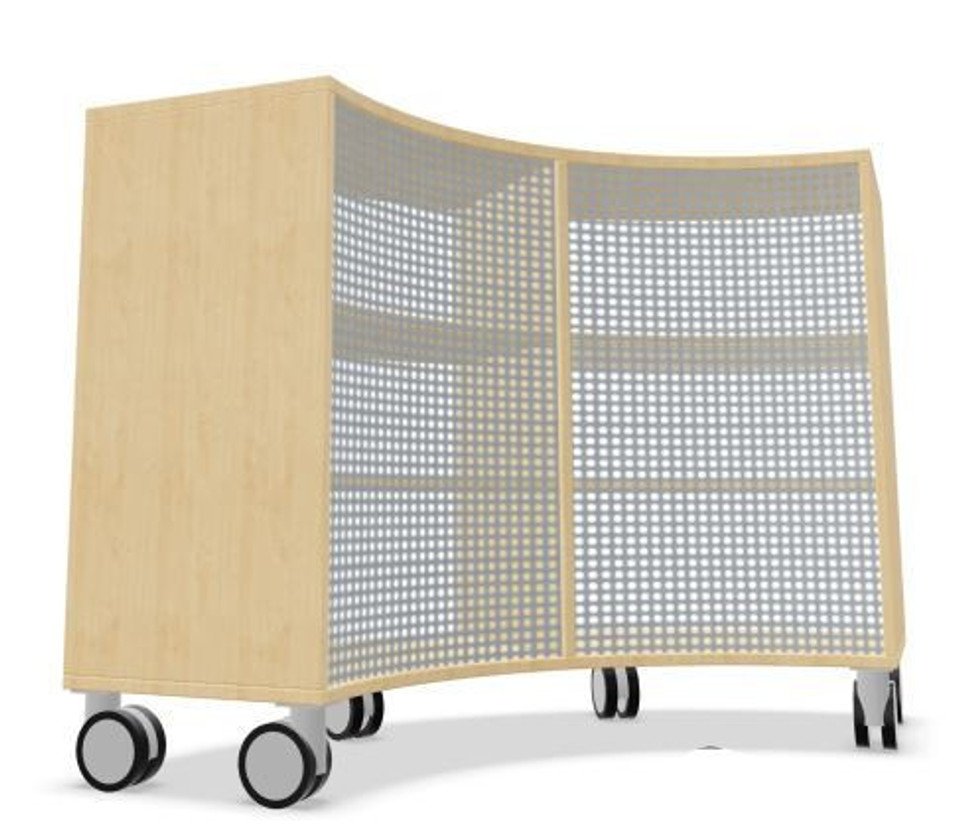 Move Upp Quadrant Curved Bookshelf - Metal Inside Radius 1