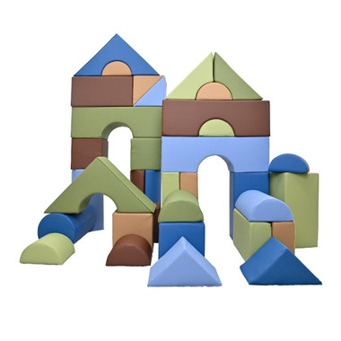 Woodland Large Foam Building Blocks - Set of 35