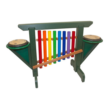 8 Note Rainbow Chime Unit With Drums