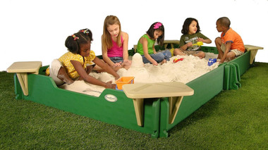 Sandlock Plastic Sandbox with Cover 5' x 10'