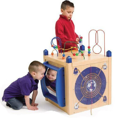 Play Panel Wooden Activity Cube