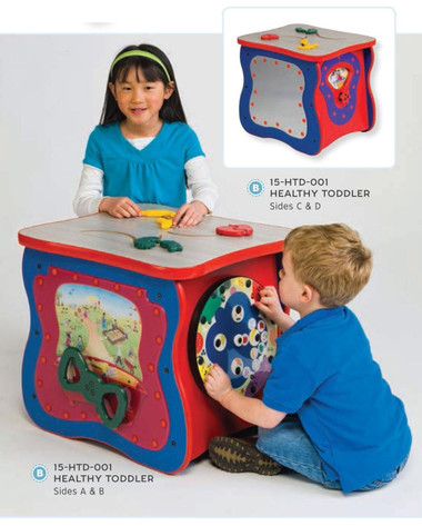 Healthy Toddler Island Wooden Activity Cube