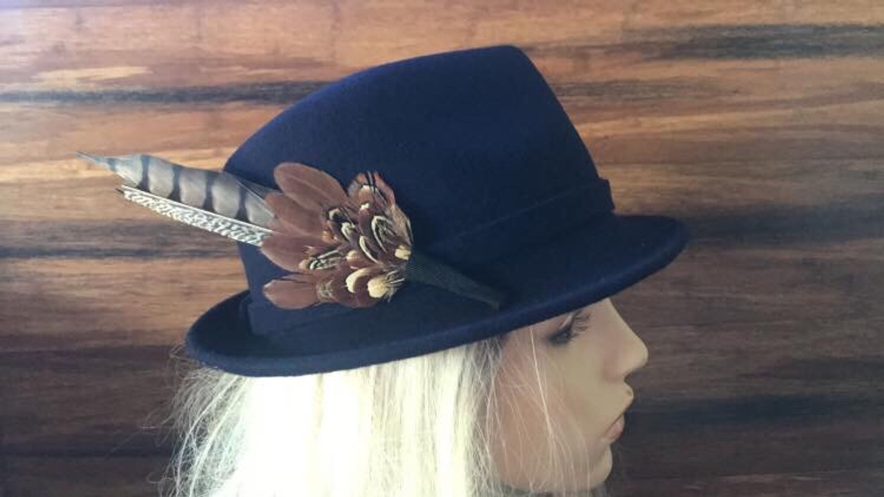 navy blue wool hat