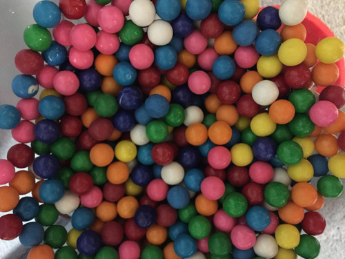 Each color gumball represents a different prize.

