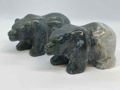 Moss agate bear. Selection may vary, website is not updated daily!!!