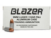 BLAZER 9MM 115 GR FMJ ALUMINUM CASE 1000 ROUNDS