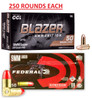 Blazer 124gr FMJ + Federal 130 TSJ - 9mm - 250 ROUNDS EACH
