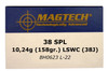 Magtech 38J Range/Training 38 Special 158 gr Lead Semi Wadcutter 50 Per Box/ 20 Cs