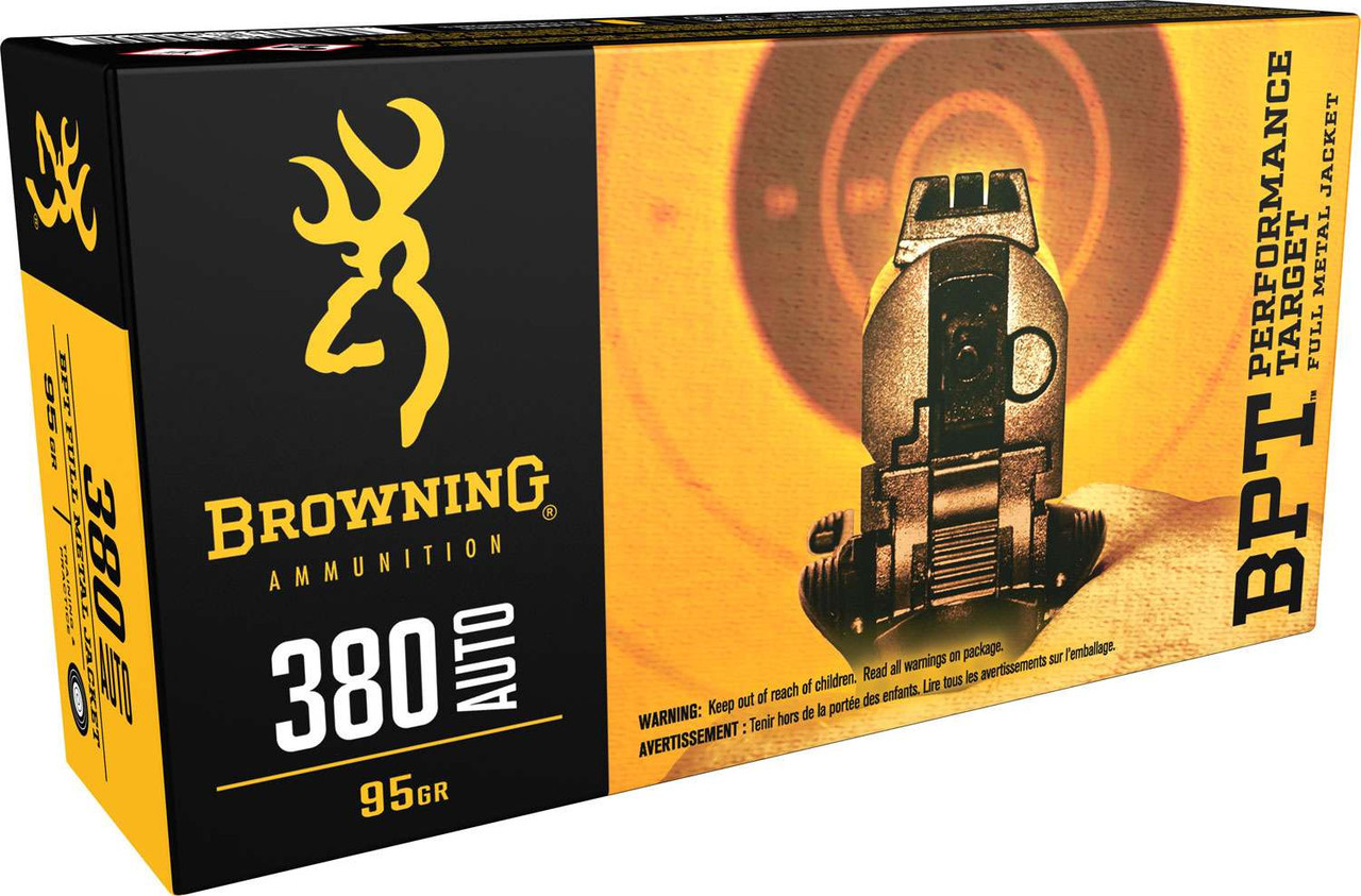 Browning 380 Auto Performance Target 95 Grain Full Metal Jacket