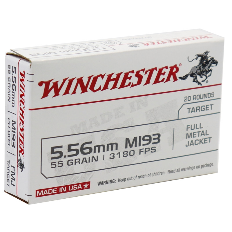 Winchester 5.56 MM M193 55 FMJ WIN Lake City- WM193K