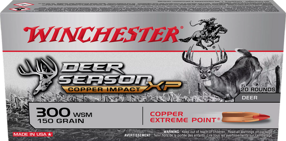 Winchester Deer Season XP Copper Impact .300 Winchester Short Magnum Ammunition Copper Extreme Point 150 Grains - X300SDSLF
