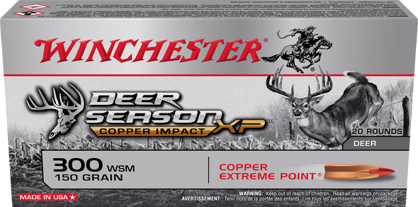 Winchester Deer Season XP Copper Impact .300 Winchester Short Magnum Ammunition Copper Extreme Point 150 Grains - X300SDSLF