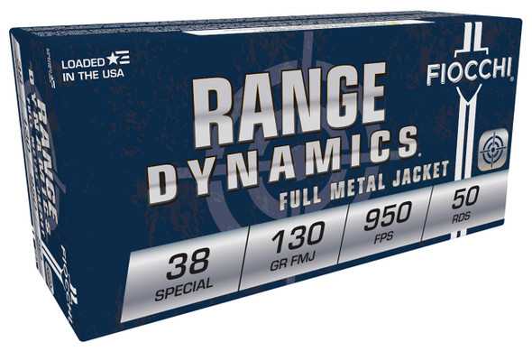 Fiocchi 38A Range Dynamics 38 Special 130 gr 950 fps Full Metal Jacket