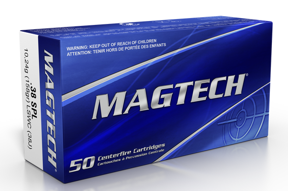Magtech 38J Range/Training 38 Special 158 gr Lead Semi Wadcutter 50 Per Box/ 20 Cs