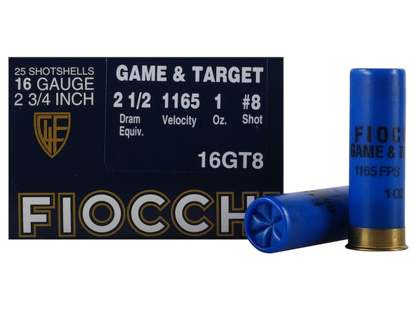 Fiocchi Game and Target 16 Ga 2.75" 1 oz 8 Shot