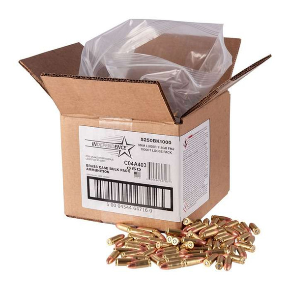 CCI Independence 9mm 115 Grain Full Metal Jacket Bulk Ammunition