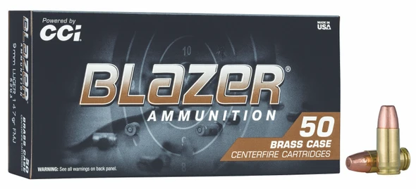 CCI Blazer Brass 9mm Luger 147 Grain Full Metal Jacket