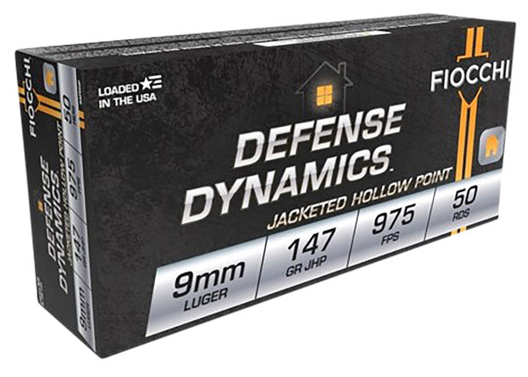 Fiocchi Defense Dynamics 9mm Luger 147 Grain Jacketed Hollow Point