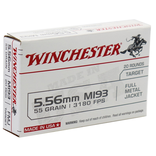 Winchester 5.56 MM M193 55 FMJ WIN Lake City- WM193K