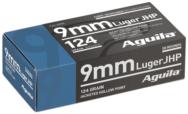 Aguila 1E092125 Personal Defense 9mm Luger 124 gr Jacketed Hollow Point