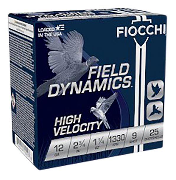 Fiocchi Field Dynamics High Velocity 12 Gauge 2.75" 1 1/4 oz 1330 fps 9 Shot 12HV9