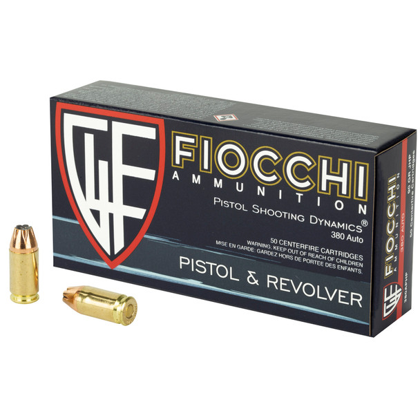 Fiocchi Defense Dynamics 380 ACP 90 gr 975 fps Jacketed Hollow Point 380APHP