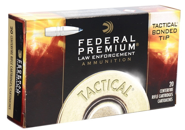 Federal Premium LE 308 Winchester 168 Grain Tactical Bonded Tip Ammunition